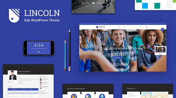 Lincoln - Material Design Education WordPress Theme